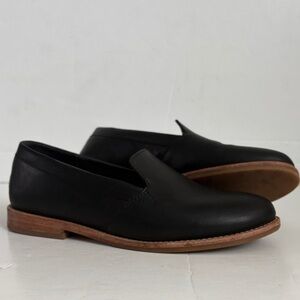 Patina by Portland Leather Goods black slip on loafers flat shoe size 7